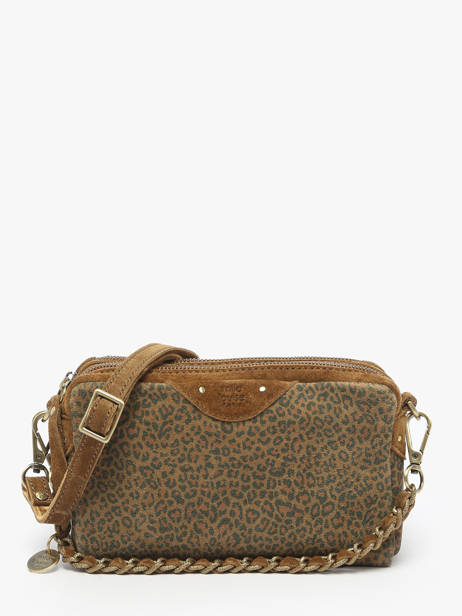 Cross Body Tas Vintage Leder Mila louise Bruin vintage 2367XPAV